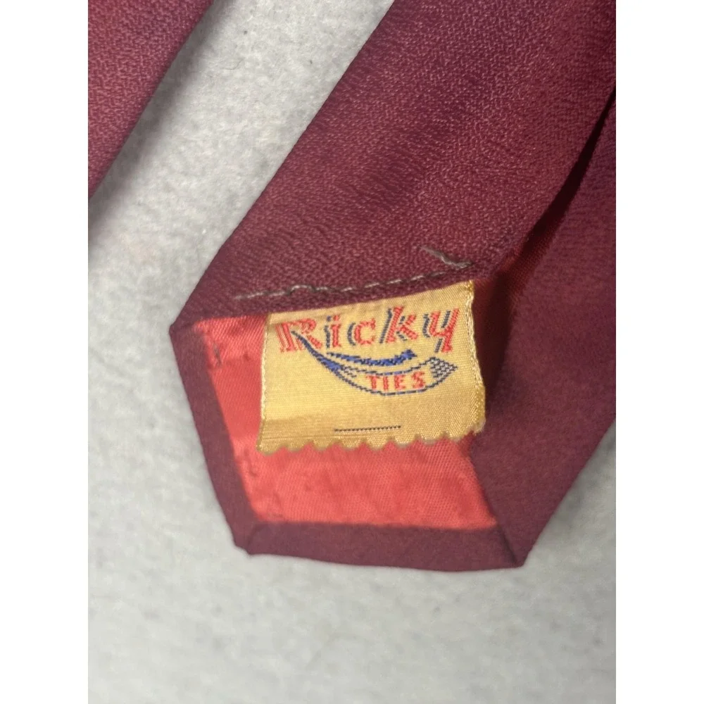 Vintage Ricky Ties Tie Mens One Size Red Boy Frog Novelty Humor Necktie